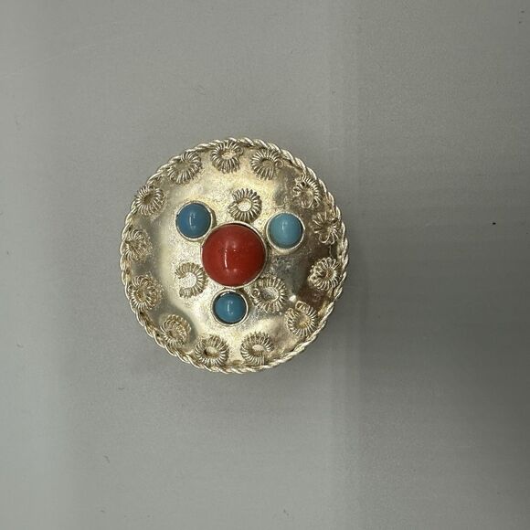 Tibetian Style Trinket Jewelry Pill Box - Picture 2 of 8